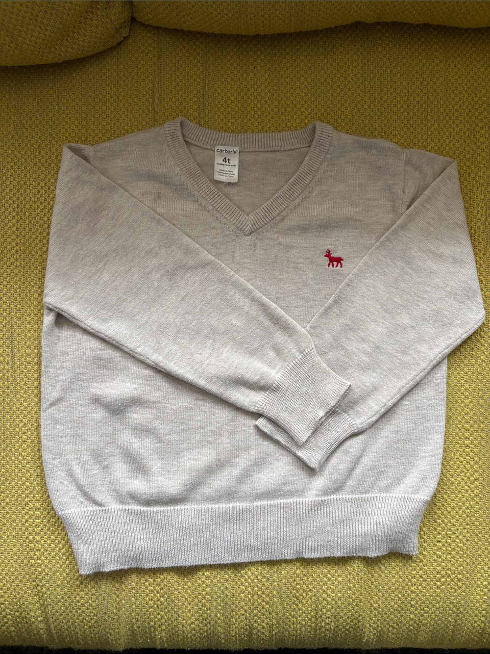 Carter's Kids' 4T V-Neck Sweater with Logo